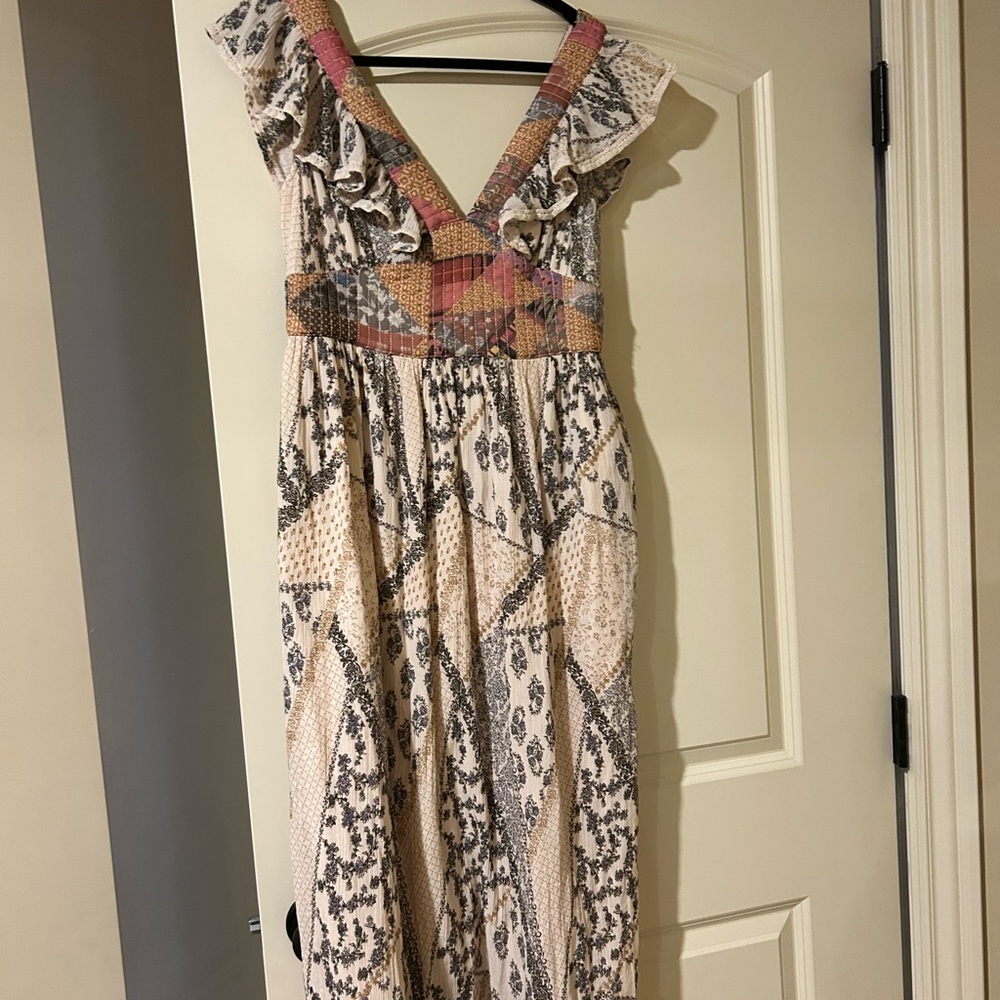 Anthropologie Let Me Be patchwork dress.